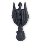 Escultura Lúcifer 12 Cm Pintado De Preto Em Resina - Bialluz Presentes