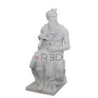 Escultura Moisés De Michelangelo Cor Mármore 25cm