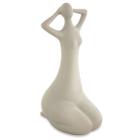 ESCULTURA MULHER EM PORCELANA BRANCA (10x7x17cm) - Mart