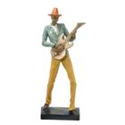 Escultura Musico Jazz Guitarra 36cm Espressione