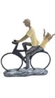 Escultura pai e filho na bicicleta R5078
