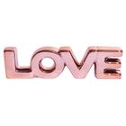 Escultura Palavra Love Decorativa Rose Gold Em Porcelana 21x6cm - Mart