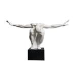 Escultura Porcelana Branca Robusta Arte Moderna Formosa - LUXdécor Casa e Jardim