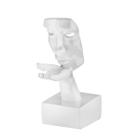 Escultura Rosto Humano Beijo, Face Luxo Obra de Arte 55cm