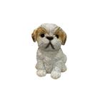 Escultura Shih Tzu Sentado de Resina - 11cm - Casarão Real