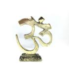 Escultura Símbolo Do Om 8 Cm Dourado Em Metal - Lua Mística - 100% Original - Loja Oficial