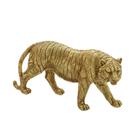 Escultura tigre decorativo dourado 29cm - Espressione