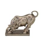 ESCULTURA TOURO DECORATIVO EM RESINA NA COR BRONZE - 11,5cm