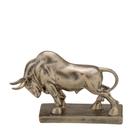 ESCULTURA TOURO DECORATIVO EM RESINA NA COR BRONZE - 11cm - Espressione