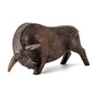 Escultura touro em polirresina preto mart