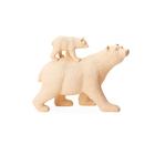 Escultura Urso Branco Mãe e Filho Estátua Decoração Casa Escritório Luxo Premium Mart