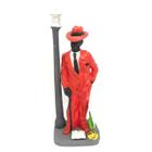 Escultura Zé Pelintra Terno Vermelho 18 Cm Em Resina