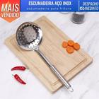 Escumadeira para Fritura de Aço Inox Espessura 15mm Talher Cozinha - Dagia Importação