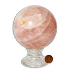 Esfera Quartzo Rosa Media Pedra Natural Classe B 11cm 1,5Kg