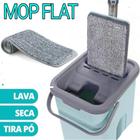 Esfregão de Limpeza Completa Mop Balde Flat Lava Seca Limpa