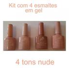 Esmalte Em Gel Nude 10ml Lirió Kit Nude