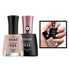 Esmalte Risque Diamond Gel Noz Moscada + Top Coat 9,5ml