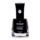 Esmalte Risqué Diamond Gel Preto Caviar Cremoso 9,5ml