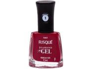 Esmalte Risqué Diamond Gel Vermelho Rubi - Cremoso Hipoalergênico 9,5ml