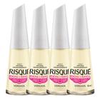 Esmalte Risqué Rendas do Brasil Cor Vidrilhos Natural Hipoalergênico com 8ml Kit com quatro unidades