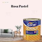 Esmalte Sintético Base Água Coral Coralit 800ml Brilhante Cor Rosa para Madeiras e Metais e Pintura em Artesanato de MDF.