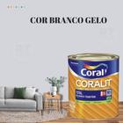 Esmalte Sintético Base Água Coral Coralit 800ml Cor Cinza Acetinado p/Madeiras e Metais e Pintura em Artesanato de MDF