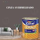 Esmalte Sintético Base Água Coral Coralit 800ml Cor Cinza Brilhante p/Madeiras e Metais e Pintura em Artesanato de MDF