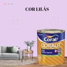 Esmalte Sintético Base Água Coral Coralit Brilhante 800ml Cor Roxa p/Madeiras e Metais e Pintura em Artesanato de MDF