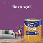 Esmalte Sintético Base Água Coral Coralit Brilhante 800ml Cor Roxa p/Madeiras e Metais e Pintura em Artesanato de MDF