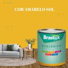 Esmalte Sintético Brasilux Base Água Ecologico Cor Amarelo 800ML Brilhante