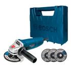 Esmerilhadeira Bosch GWS-850 850W 127V Azul com 3 Discos e Maleta