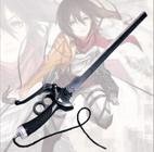 Espada Cosplay Mikasa Ackerman Attack On Titan Katana Preta