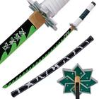 Espada Demon Slayer Kimetsu No Yaiba Katana Sanemi Shinazugawa Lamina de Bambu Cosplay Decoração