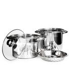 Espagueteira Vapore Inox 5 L 4 Peças Gourmet Mix