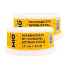 Esparadrapo Impermeável Mió Extra Flexível Branco 1,2cm X 4,5m 1 Unidade Kit com duas unidades