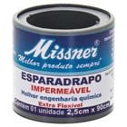 Esparadrapo Missner Impermeavel Branco, 1 Unidade Com 2,5Cm X 4,5M