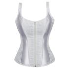Espartilho Corpete Corset Overbust Com Alça Zíper Frontal