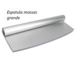 Espátula para massas pizzas pães Mimo Style em aço inox 35x11cm raspadoras espátula confeiteiro padeiro mimo7214