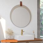 Espelheira Para Decoração De Banheiro, Quarto, Sala, Escritório Mdf 60X60Cm Lua Mgm Cappuccino
