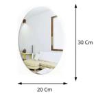 Espelho Adesivo Plastico Forma Oval Para Banheiros