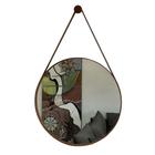Espelho Adnet Redondo Decorativo Com Alça 40cm Completo