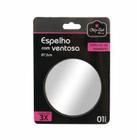 Espelho com ventosa 3x zoom para maquiagem Limpeza de Pele