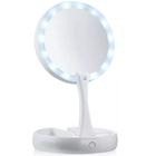 Espelho com zoom 10x Luz De Iluminação em Led Dobravel E Articulavel