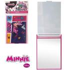 Espelho De Mao De Plastico Retangular Minnie 9,5X6,5Cm