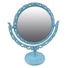 Espelho de Mesa Vintage Duplo Princesa Bancada Penteadeira Banheiro Cabelo Maquiagem Beleza Penteado Decoraçao