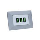 Espelho de Tomada Simples Chanfrado com 3 USB 5.2A