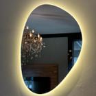 Espelho Decorativo 51cm LED Orgânico Vertical P/ Sala Quarto