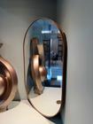 Espelho Decorativo Adnet Oval Orgânico 50x70 cm + Pendurador