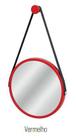 Espelho Decorativo Adnet Vermelho 50cm Vildrex