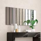 Espelho Decorativo Berlim 3d Painel Barra Vertical Placa MDF com Vidro Montavel 10 Pçs